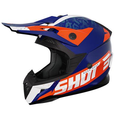 SHOT KASK CASQUES AIRFIT NIEBIESKO BIAŁO POMARAŃCZOWY ROZMIAR S