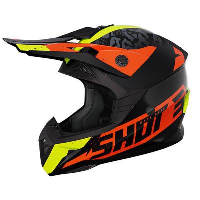 SHOT KASK CASQUES AIRFIT CZARNO POMARAŃCZOWO ŻÓŁTY ROZMIAR S