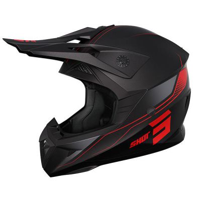 SHOT KASK CASQUES EDGE CZERWONY MATT ROZMIAR S