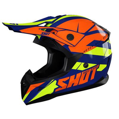 SHOT KASK REVENGE NAVY POMARAŃCZOWO ŻÓŁTY NEON ROZMIAR S