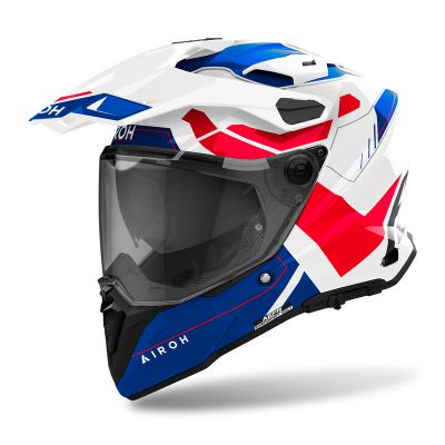 KASK AIROH COMMANDER 2 REVEAL NIEBIESKO CZERWONY ROZMIAR XL