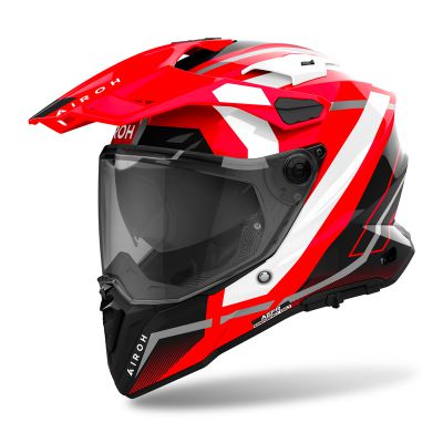 KASK AIROH COMMANDER 2 REVEAL CZERWONY FLUO MAT ROZMIAR M